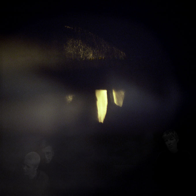 light on wall violet